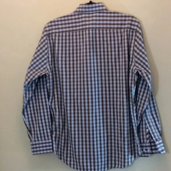 Calibrate Brown & Blue Trim Fit Dress Shirt - Picture 5 of 7